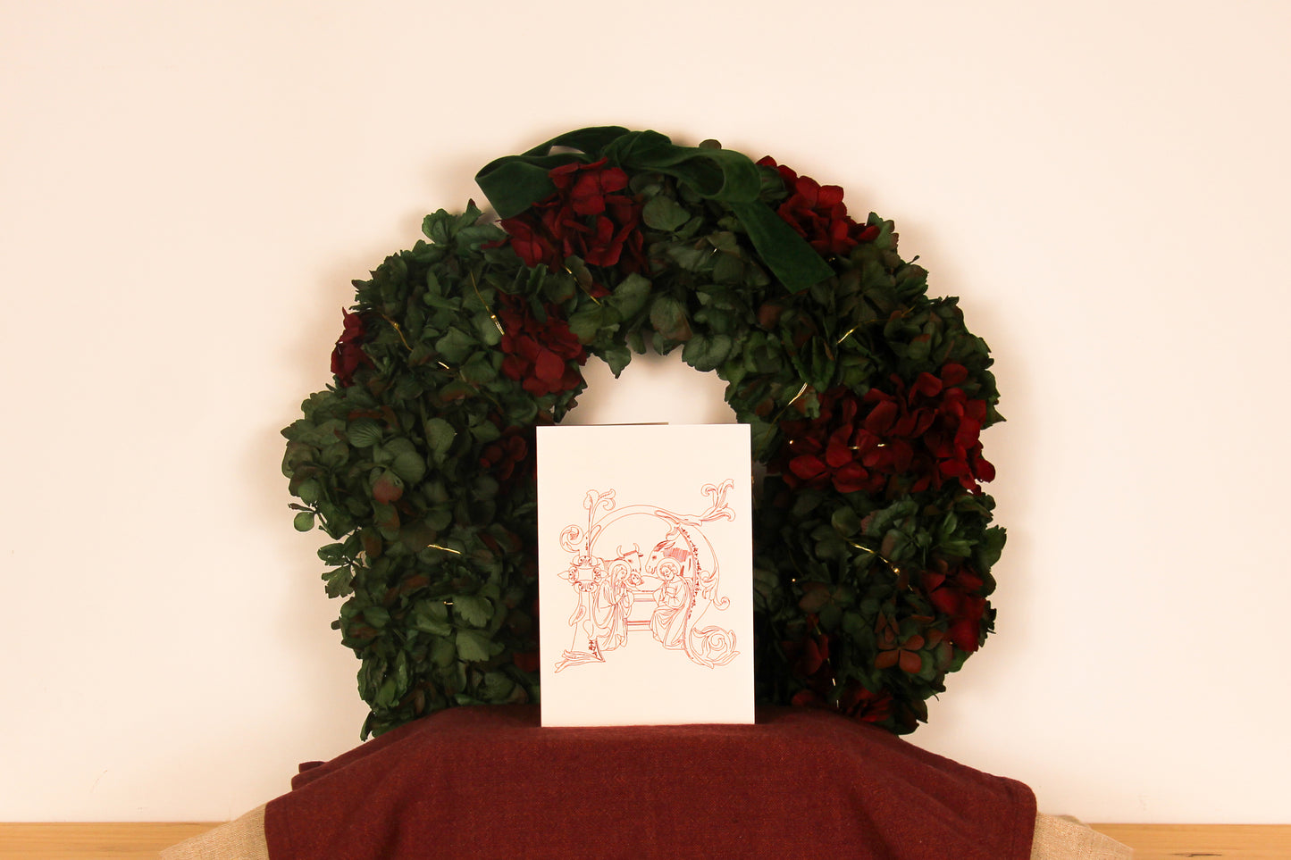 Tarjeta navideña vertical - Portal de Belén