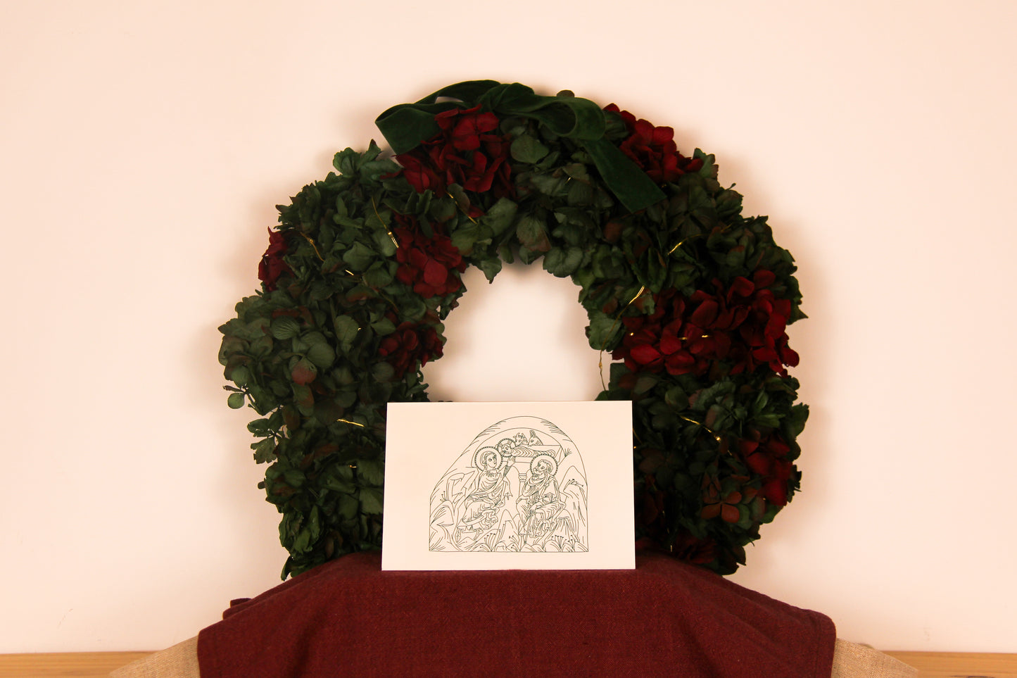 Tarjeta navideña horizontal - Portal de Belén