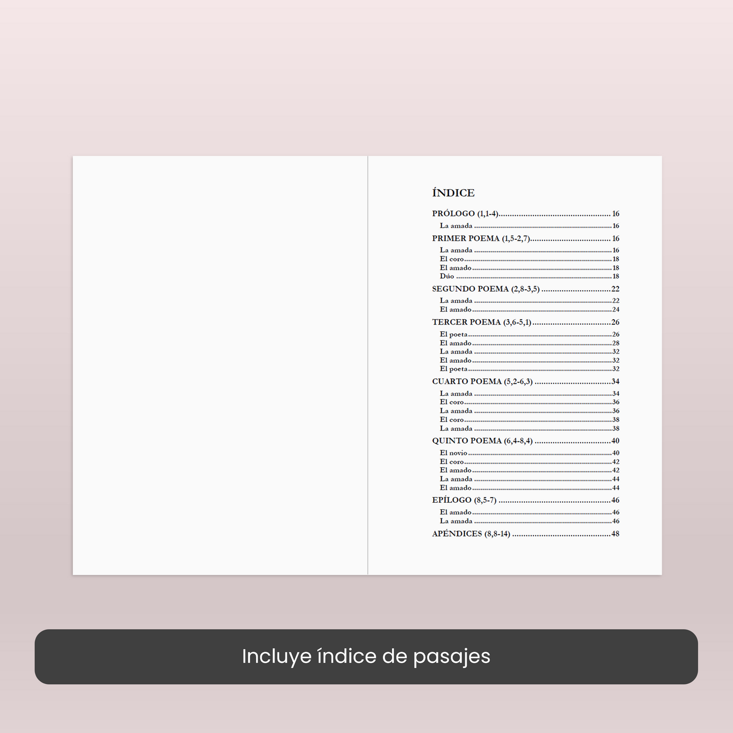 Cantar de los Cantares GRATIS (máx. 1 por persona) - Cuadernillo bíblico - AT26