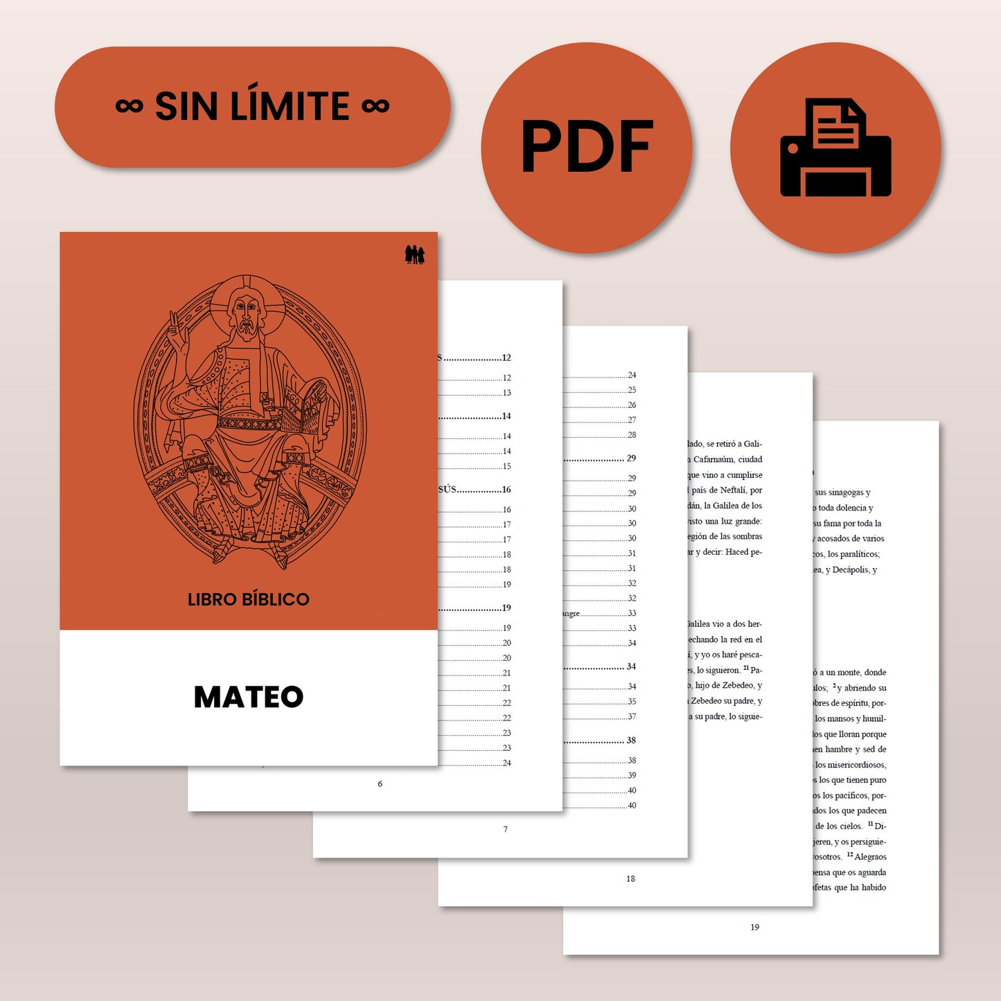 Mateo - Cuadernillo y libro bíblico PDFs descargables