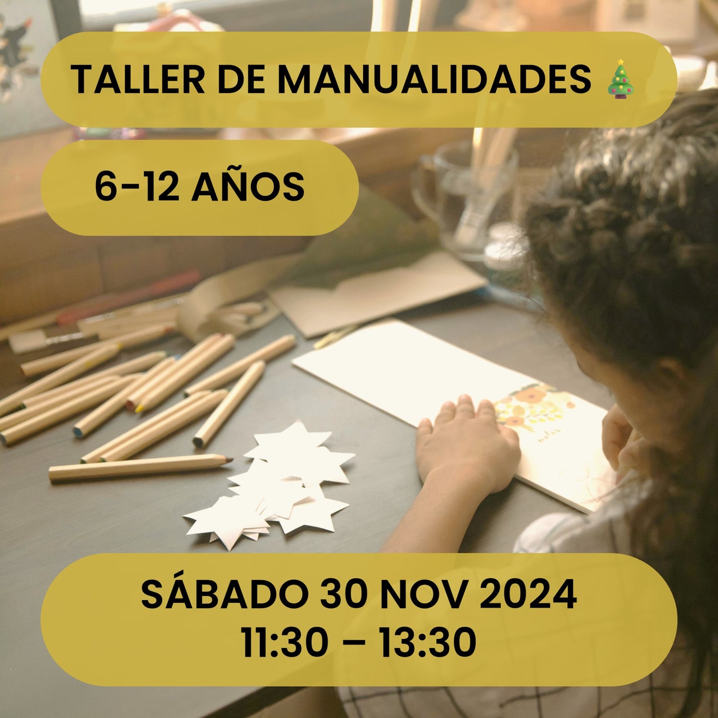 🎄 TALLER DE MANUALIDADES - SÁBADO 30 NOV 2024